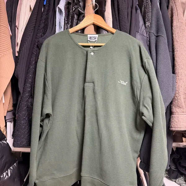 [BUNJANG] Kith Waffle Henly Neck Long Sleeve T-Shirt XL / [xl] kith 키스 와플 헨리넥