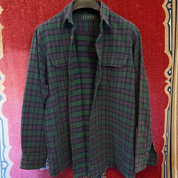 [BUNJANG] Levi's 90s Butter Green Flannel Shirt / 90s Levis Butter Green Flannel Shirts L