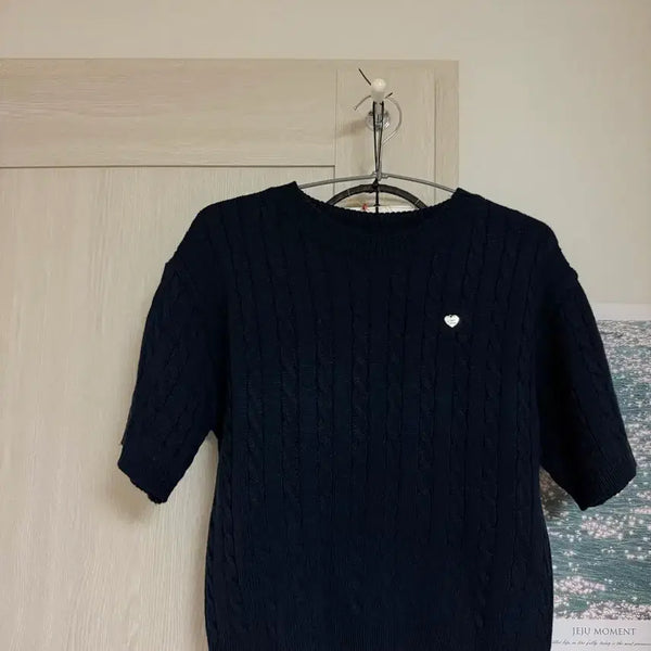 [BUNJANG] Short Sleeve Knit Top / 반팔니트