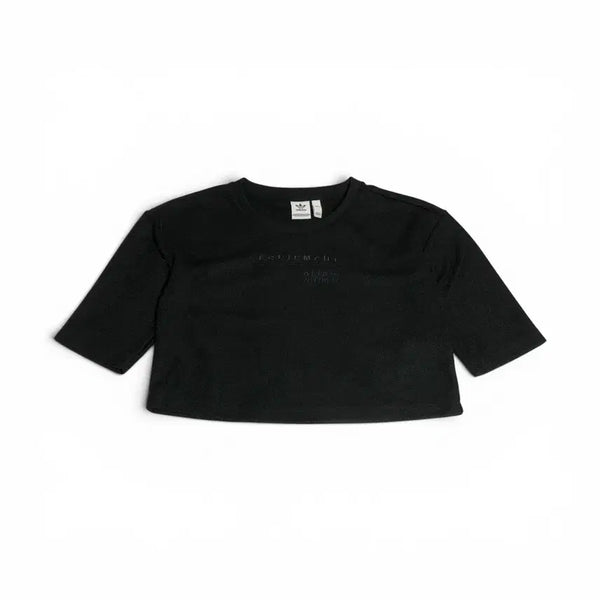 [BUNJANG] Adidas Cropped Short Sleeve T-Shirt Black / 아디다스 크롭 반팔 티셔츠 블랙 85