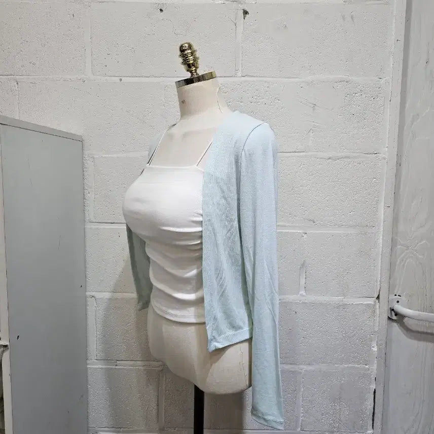 [BUNJANG] Soft Open Cardigan Long Sleeve - Mint / 오픈 가디건 부드러운 긴팔- 민트