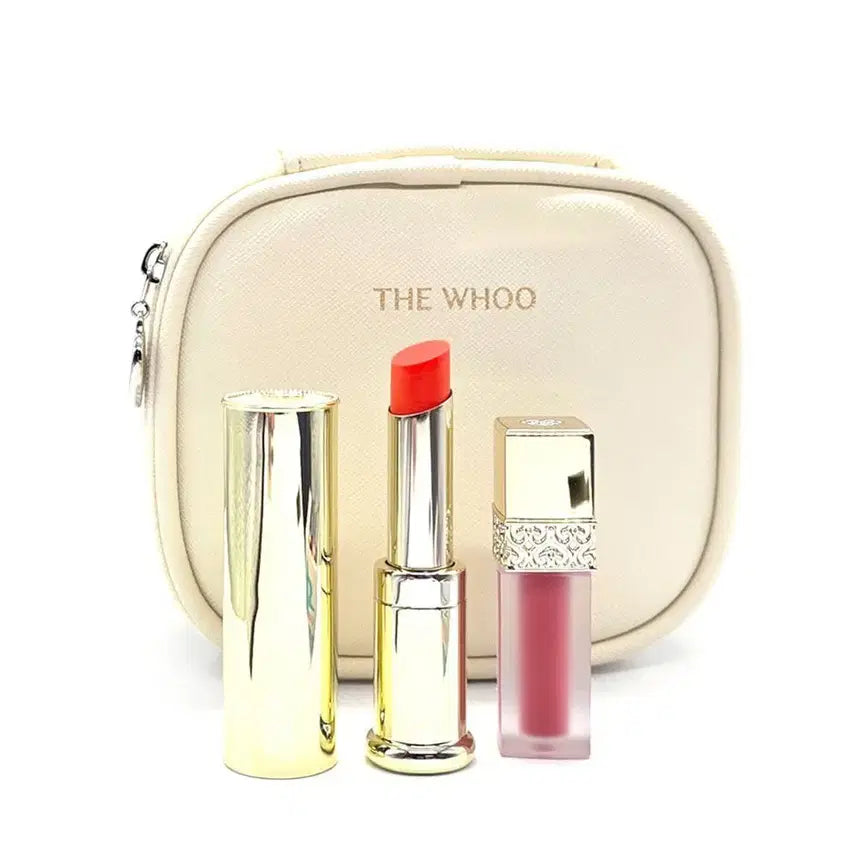 [BUNJANG] The History of Whoo Lip Balm Set with Pouch Bag and Liquid Lip Gift / 백화점 립밤세트 (파우치가방+리퀴드립증정)