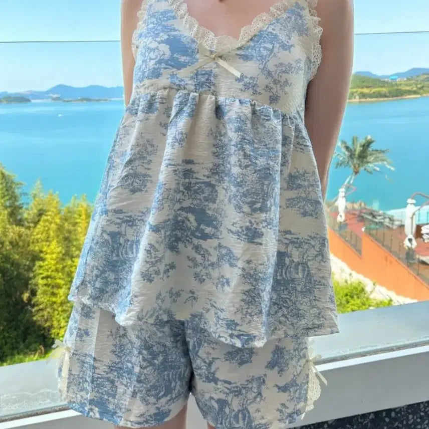 [BUNJANG] Summer Pajama Set / 새상품 소라 여름 잠옷 파자마 상하세트 캡내장 홈웨어