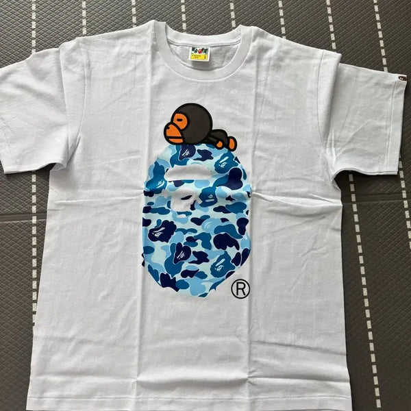 [BUNJANG] BAPE Short Sleeve T-Shirt Blue Camo Signature / 베이프 반팔 / L