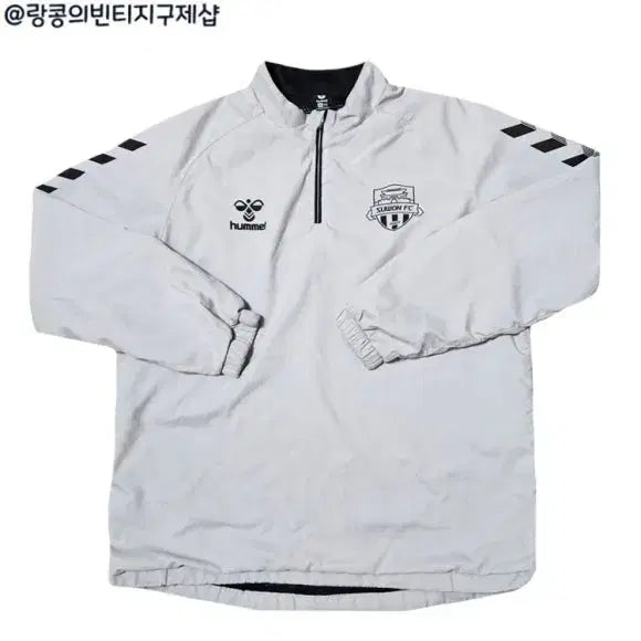 [BUNJANG] Hummel FC Suwon Big Logo Warm-Up Sweatshirt / 험멜 스트릿 빅로고 수원 FC 웜업 맨투맨