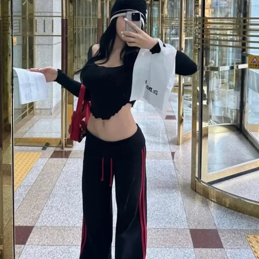 [BUNJANG] TOH Hati Low Track Pants / toh 하티 로우 트랙팬츠