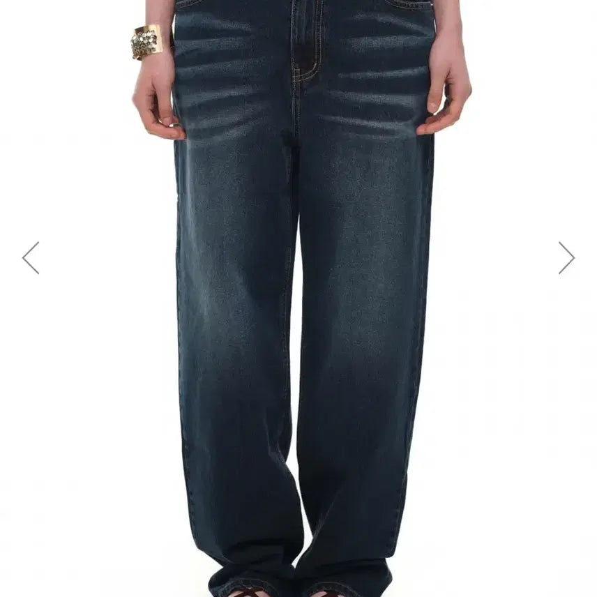 [BUNJANG] Too Much Tax Low Rise Loose Fit Jeans Dark Blue L / 투머치택스 로우라이즈 루즈핏 진 다크블루 L사이즈