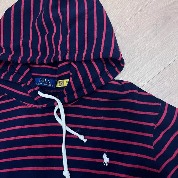 [BUNJANG] Polo Ralph Lauren Stripe Hoodie Navy/Red / POLO Ralph Lauren Stripe Hood(NAVY/RED)