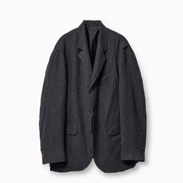 [BUNJANG] Earlesego Substance Boiled Wool Blazer Charcoal L / 이얼즈어고 서브스턴스 울 보일드 자켓 차콜 L