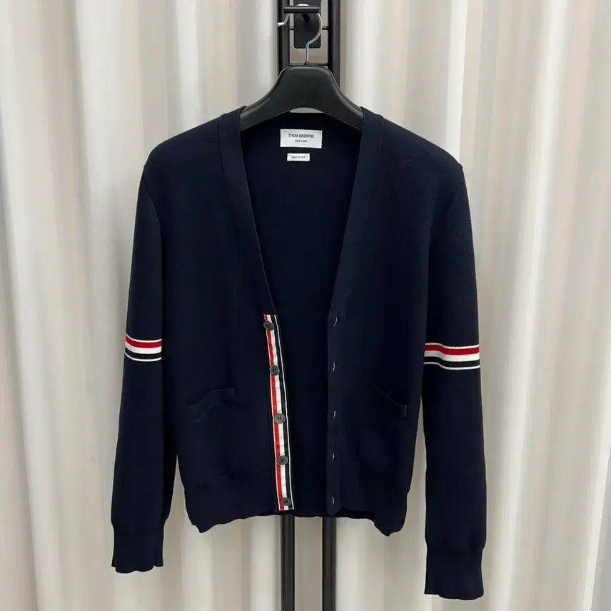 [BUNJANG] Thom Browne Milano Stitch Armband Cardigan Navy Size 3 / 톰브라운 암밴드 밀라노스티치 가디건 네이비 (3)
