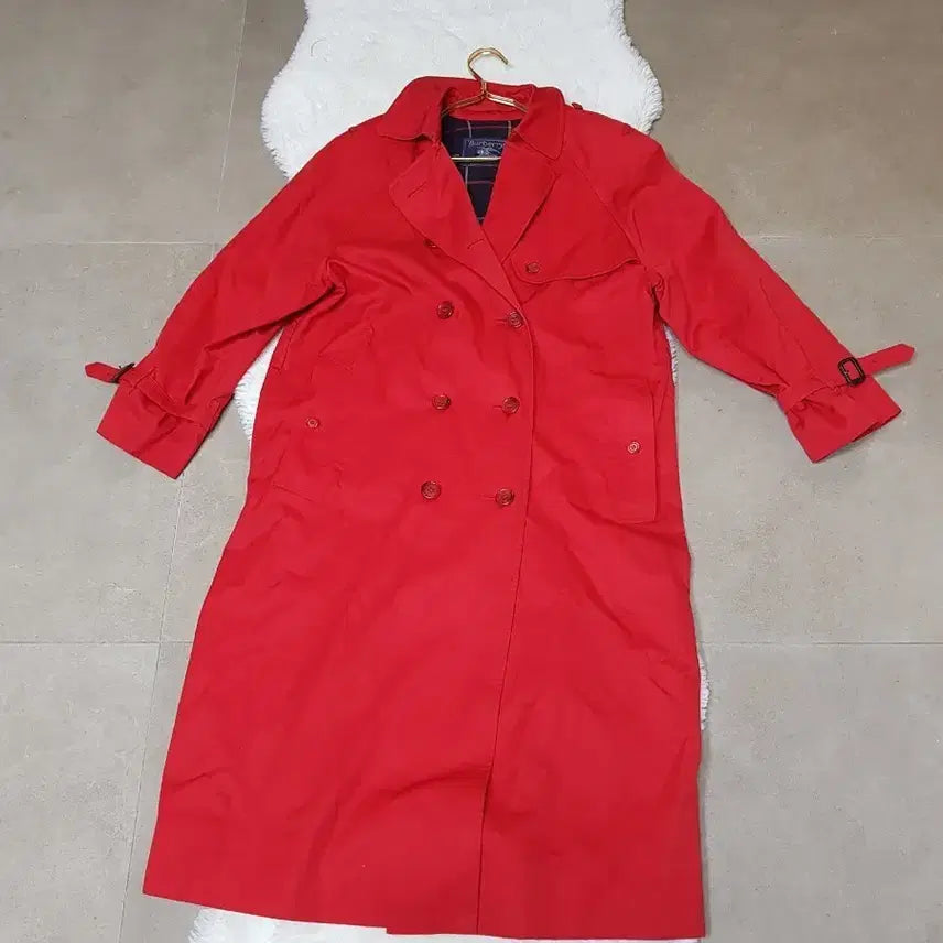 [BUNJANG] Burberry Red Trench Coat 77 / 정품 버버리 레드 트렌치 7부 코트.77