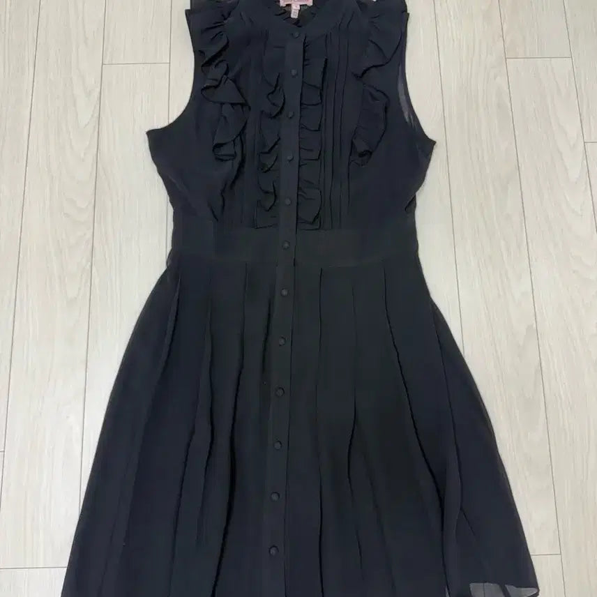 [BUNJANG] Juci Couture Black Chiffon Mini Dress / 쥬시꾸뛰르 블랙 쉬폰 원피스
