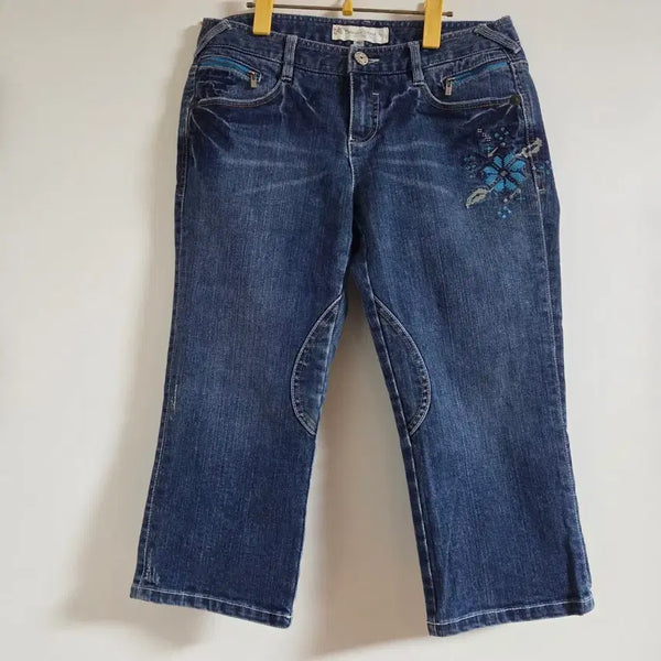 [BUNJANG] Thursday Island Denim 7-Sleeve Pants / 써스데이아일랜드 데님 7부 팬츠