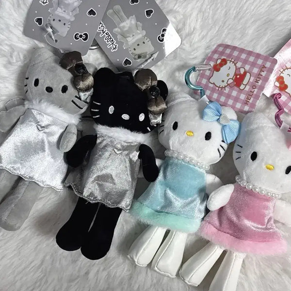 [BUNJANG] Hello Kitty Long Legged Kitty Dress Ribbon Keyring / 헬로키티 롱다리키티 키티 드레스 리본 키링