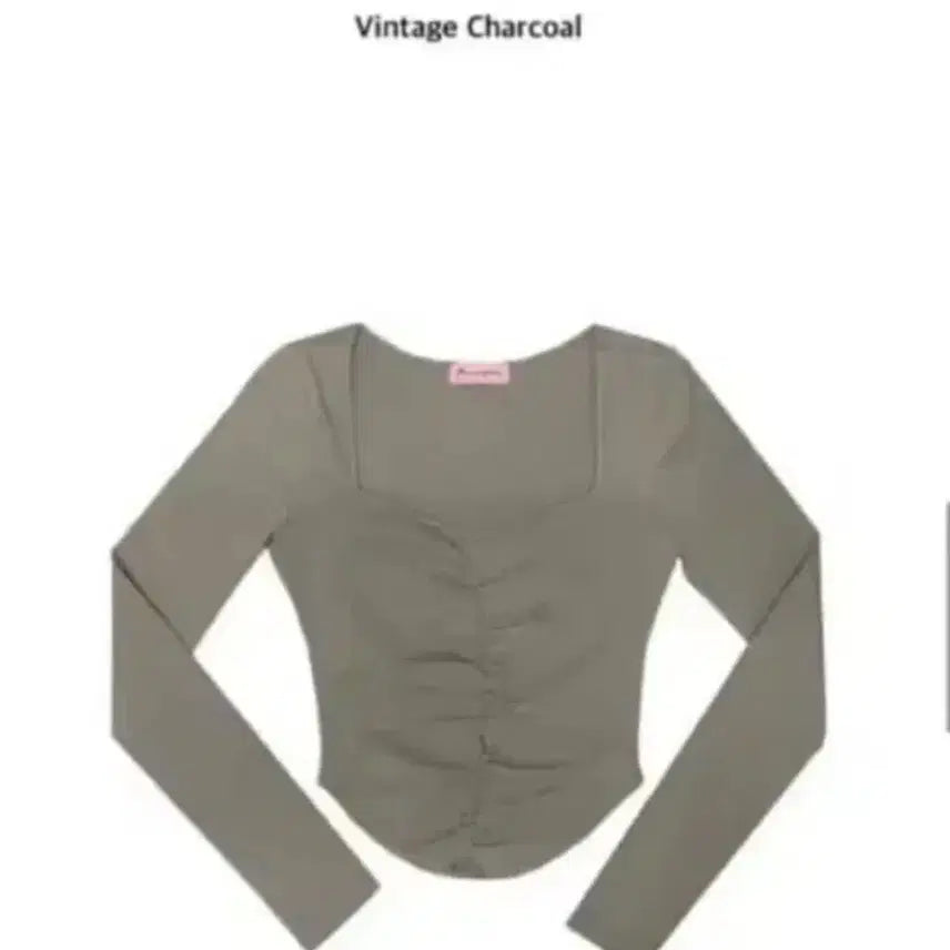 [BUNJANG] Vintage Charcoal Top with Attached Sleeves / 플노팔 달린탑 빈티지챠콜 새상품
