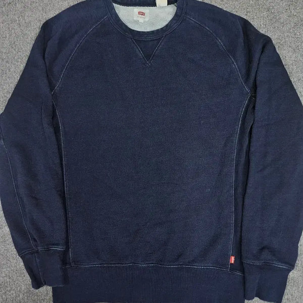 [BUNJANG] Levi's Indigo Washed Sweatshirt / 리바이스 인디고 워시드 스웻 셔츠 급처