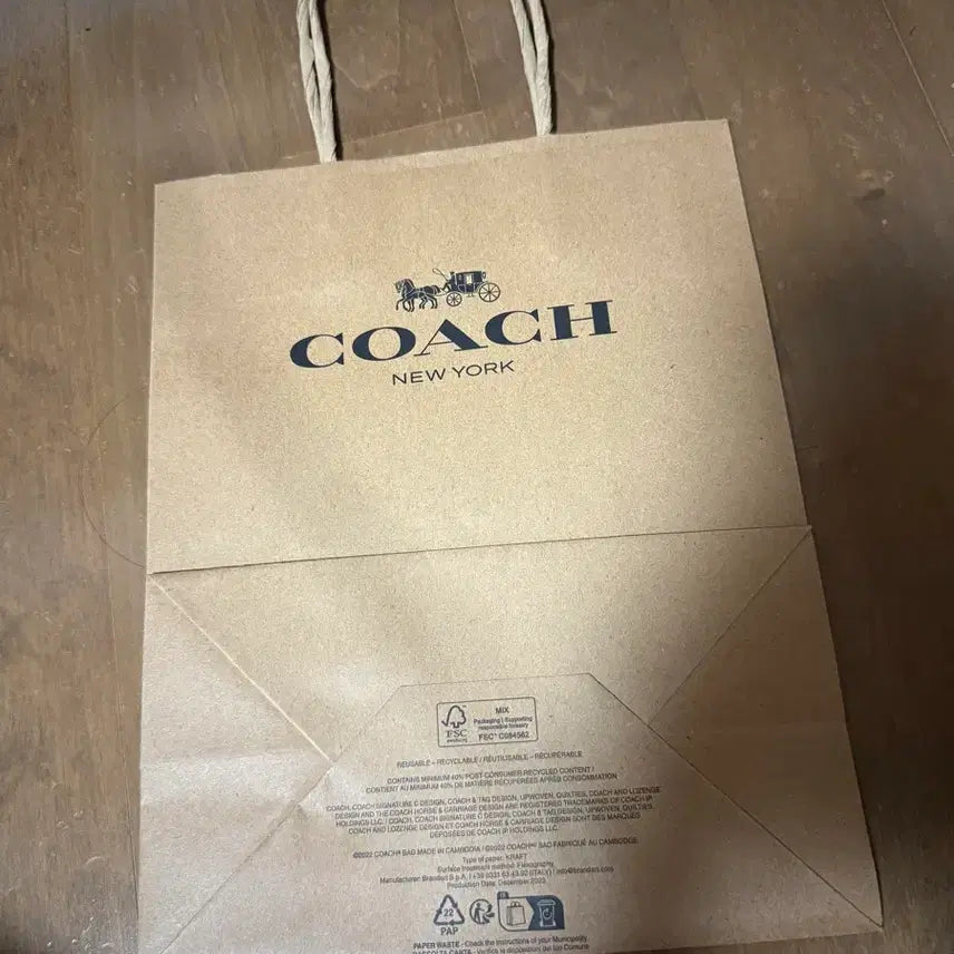[BUNJANG] Coach Shopping Bag 20*25 / 코치 쇼핑백 20*25