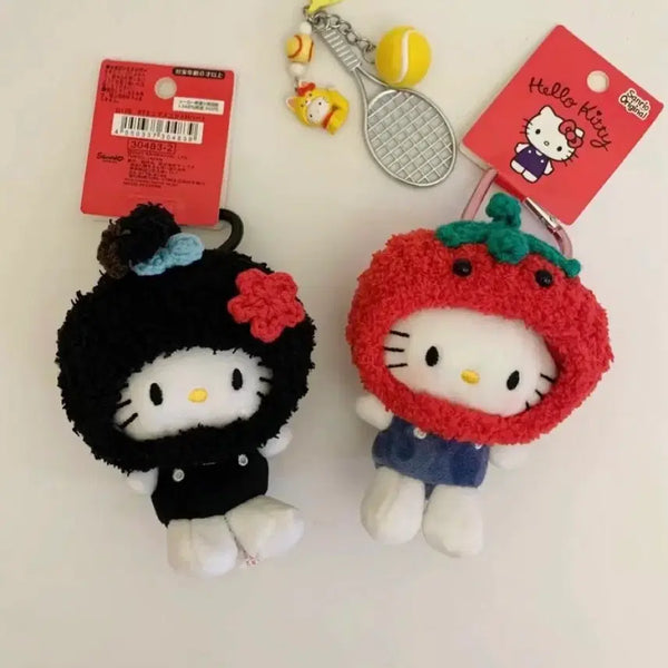 [BUNJANG] Hello Kitty Tomato Hat Mini Doll Keychain / 헬로키티 토마토 모자 인형 키링