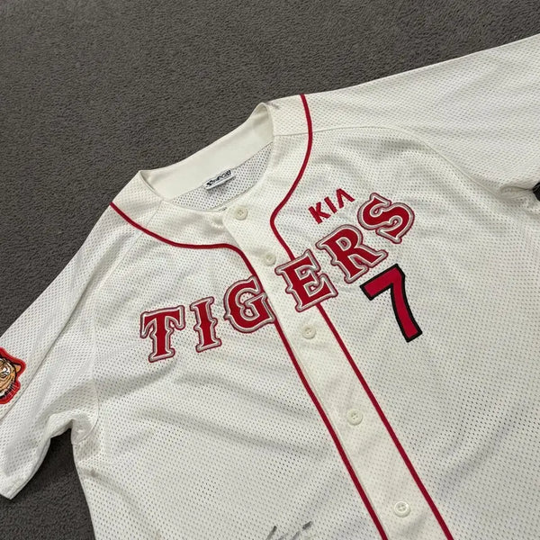 [BUNJANG] Kia Tigers Baseball Uniform White Lee Jong-beom / [100] 기아 타이거즈 야구 유니폼 화이트 이종범