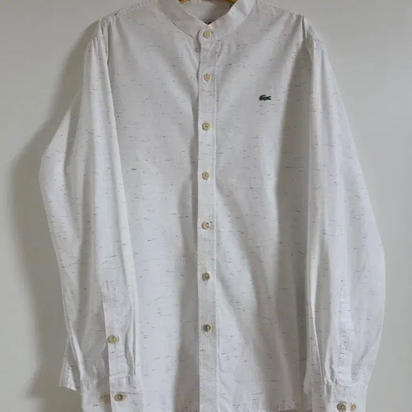 [BUNJANG] Lacoste Henry Neck Slim Fit Cotton Shirt / 라코스테 헨리넥 슬림핏 코튼 셔츠