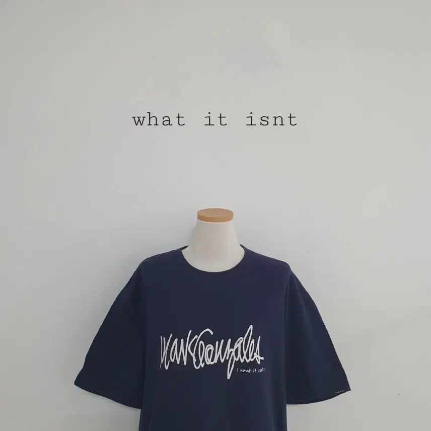 [BUNJANG] What it is Mark Gonzales Graphic T-Shirt Navy / 세일)No.26071304 와릿이즌 마크곤잘레스 반팔티 네이비