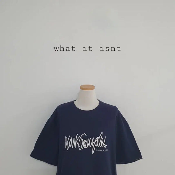 [BUNJANG] What it is Mark Gonzales Graphic T-Shirt Navy / 세일)No.26071304 와릿이즌 마크곤잘레스 반팔티 네이비