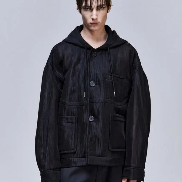 [BUNJANG] SONGZIO Hyalin Hooded Jacket Black / 송지오 컬렉션 히알린 후드 자켓 블랙