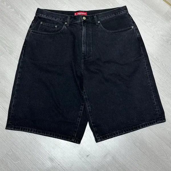 [BUNJANG] Supreme Black Denim Shorts / 슈프림 블랙 데님 반바지