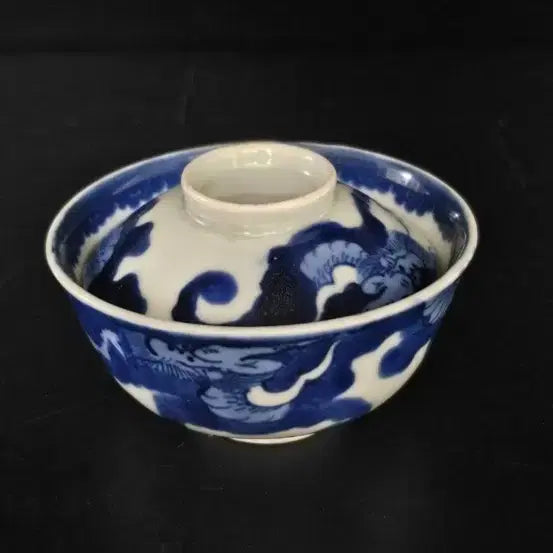 [BUNJANG] Blue and White Porcelain Dragon Motif Jar with Lid / 청화백자 운용문 합   중국도자기