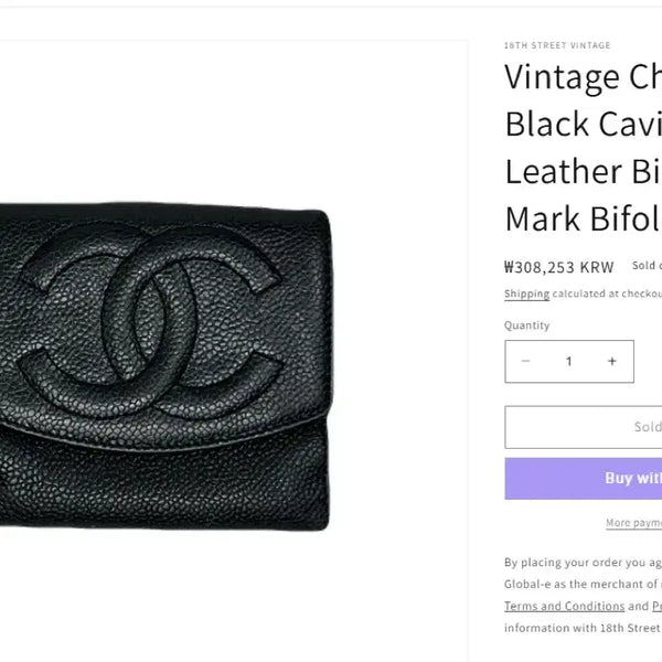 [BUNJANG] Chanel Black Caviar Bi-Fold Wallet / 샤넬 블랙 캐비어 반지갑