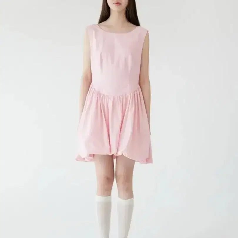 [BUNJANG] Jollyraid Loulou Balloon Dress Pink / 졸리레이드 루루 벌룬 드레스 원피스 핑크