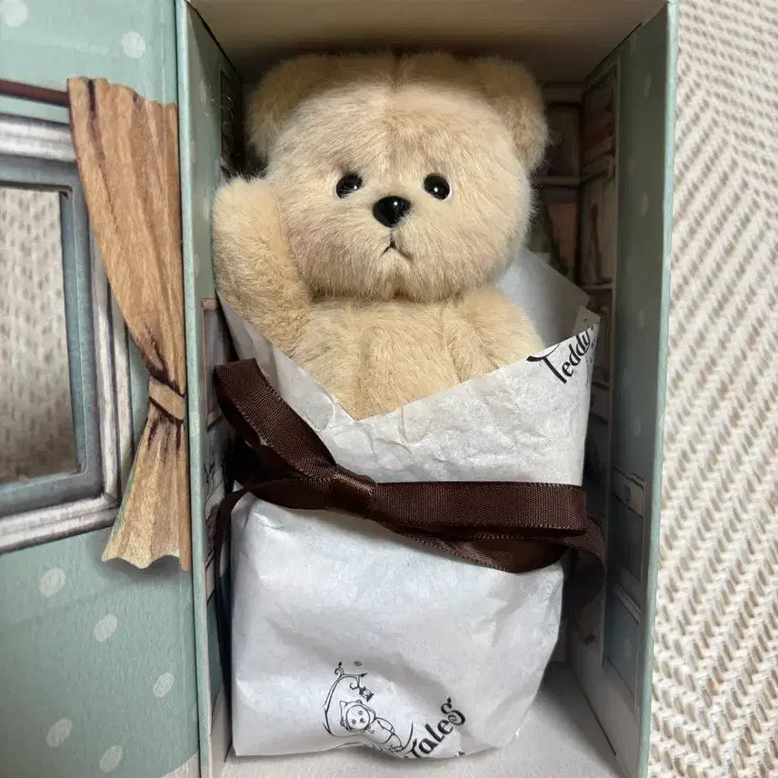 [BUNJANG] Teddy Tales Lena Bear Milk Tea XS Handmade Bear Doll / 테디테일즈 레나베어 밀크티 xs 핸드메이드 곰 인형