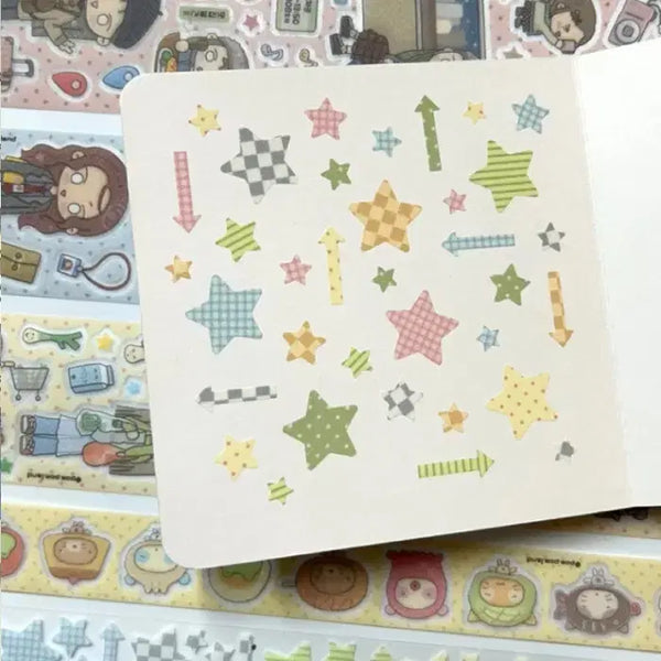 [BUNJANG] PomPom Seven Stars Kiss Cut Stickers / 폼폼 일곱가지별 키스컷