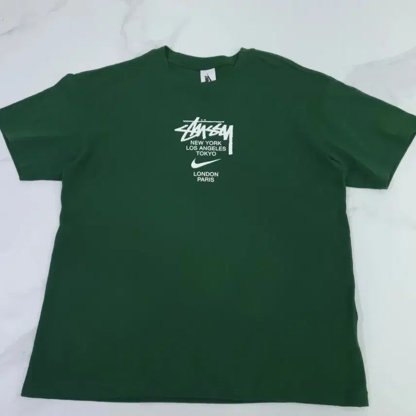 [BUNJANG] Stussy x Nike International Collaboration T-Shirt / 스투시 x 나이키 콜라보 International T-Shirt 100L