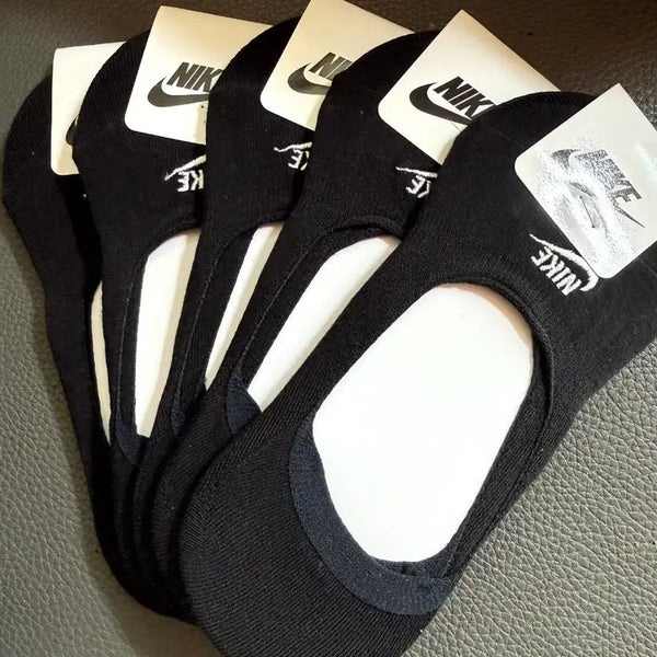 [BUNJANG] Nike No-Show Socks Black 5-Pair Set / 나이키 덧신 블랙 5켤레세트