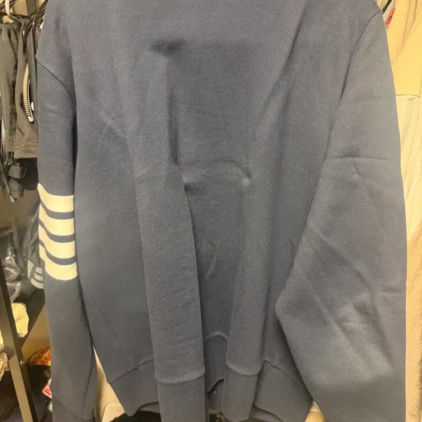 [BUNJANG] Thom Browne Navy Four-Bar Half-Zip Sweatshirt / 톰브라운 4선 하프집업