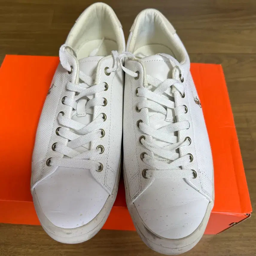[BUNJANG] Polo Ralph Lauren Longwood Leather Sneakers White Multi Pony 8.5 (265mm) / 폴로 롱우드 레더 스니커즈 화이트 멀티포니 8.5(265mm) 실착4회
