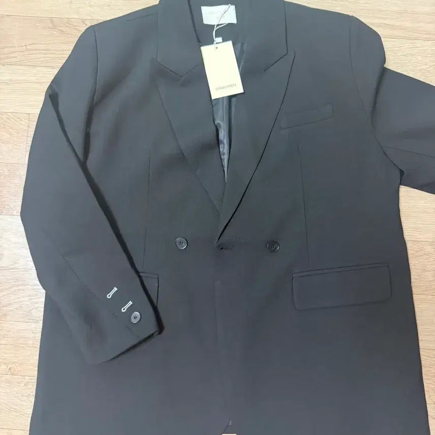 [BUNJANG] 09WOMEN Double Button Jacket Blazer (Oversized, Black) / [새상품] 09WOMEN 공구우먼 더블 버튼 자켓 블레이저 빅사이즈 블랙