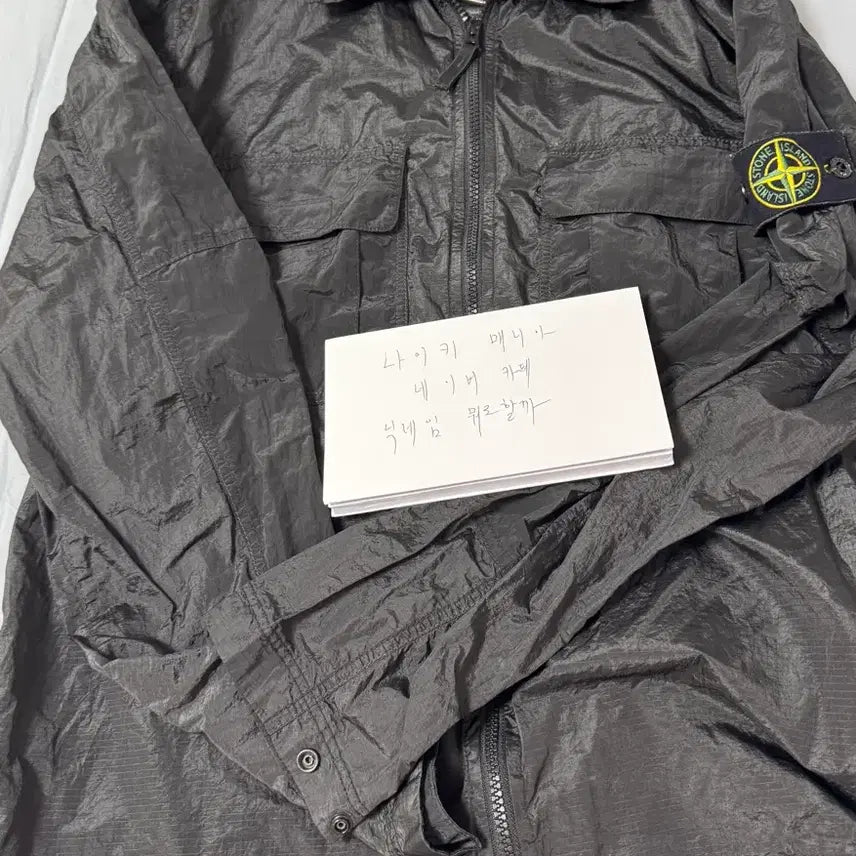 [BUNJANG] Stone Island 19ss Nylon Metal Overshirt Black / [L] 19ss 스톤아일랜드 나일론메탈 오버셔츠 블랙