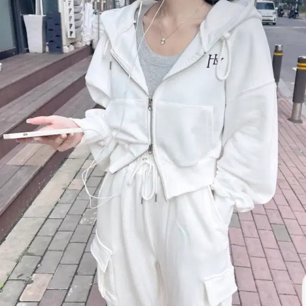 [BUNJANG] Holymade Alon White Hoodie Zip-up / 홀리made 알론 화이트 후드집업