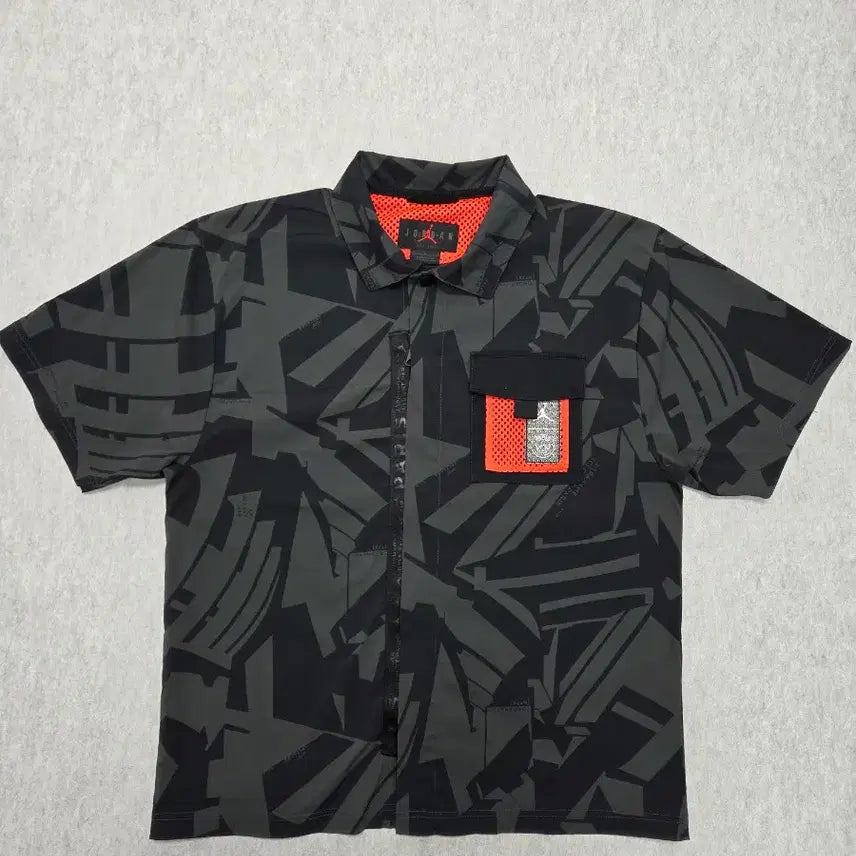 [BUNJANG] Men's Jordan Short Sleeve Zip-Up Shirt / 남성 M 조던 셔츠 반팔 집업