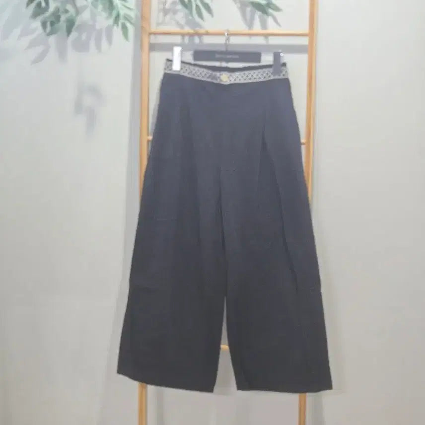 [BUNJANG] Zuca Spaci Black Cotton Wide Pants / 블랙 여름 면 와이드팬츠