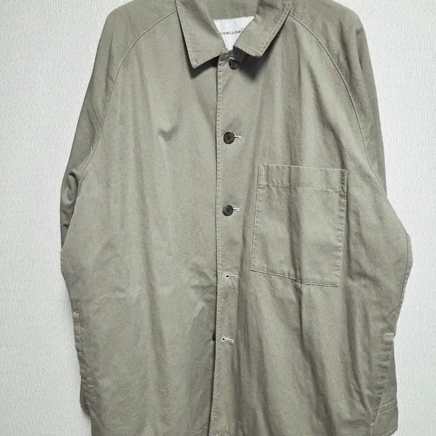 [BUNJANG] Custom Mellow Light Khaki Shirt Jacket / 커스텀멜로우 연한 카키색  셔츠자켓