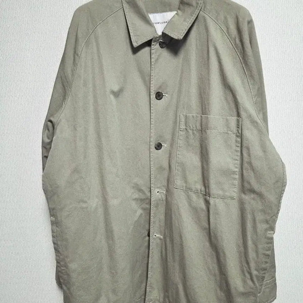 [BUNJANG] Custom Mellow Light Khaki Shirt Jacket / 커스텀멜로우 연한 카키색  셔츠자켓