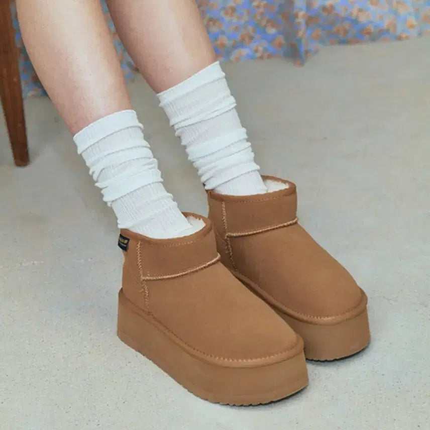 [BUNJANG] Rockfish Weatherwear Sheepskin Boots Chestnut 250mm / [소가죽,양모어그부츠]락피쉬웨더웨어-어그부츠 (3.5inch)/CHEST