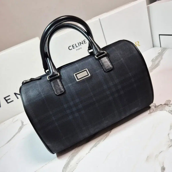 [BUNJANG] Burberry Tonal Check Boston Bag / (정품) 버버리 토널 체크 보스턴백 여성 가방