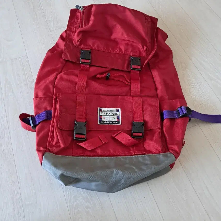 [BUNJANG] New Balance Camp Backpack Red / 뉴발란스 캠프 빨간색 백팩 가방