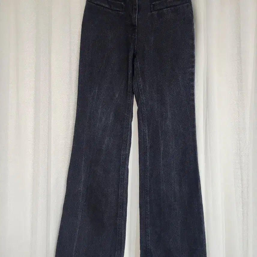 [BUNJANG] SYSTEM Black Denim Wide Pants / SYSTEM블랙 데님 와이드 팬츠