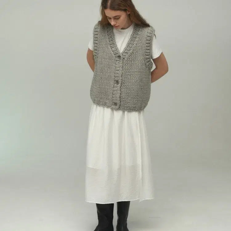 [BUNJANG] Sonod Seoul Handmade Knit Vest / 소노드서울