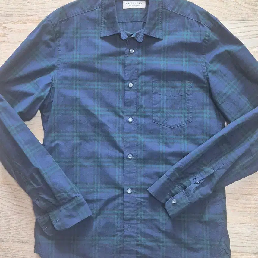 [BUNJANG] Burberry Men's Check Shirt (Ink Blue) / 버버리 남성 체크 셔츠 M (잉크블루색상)